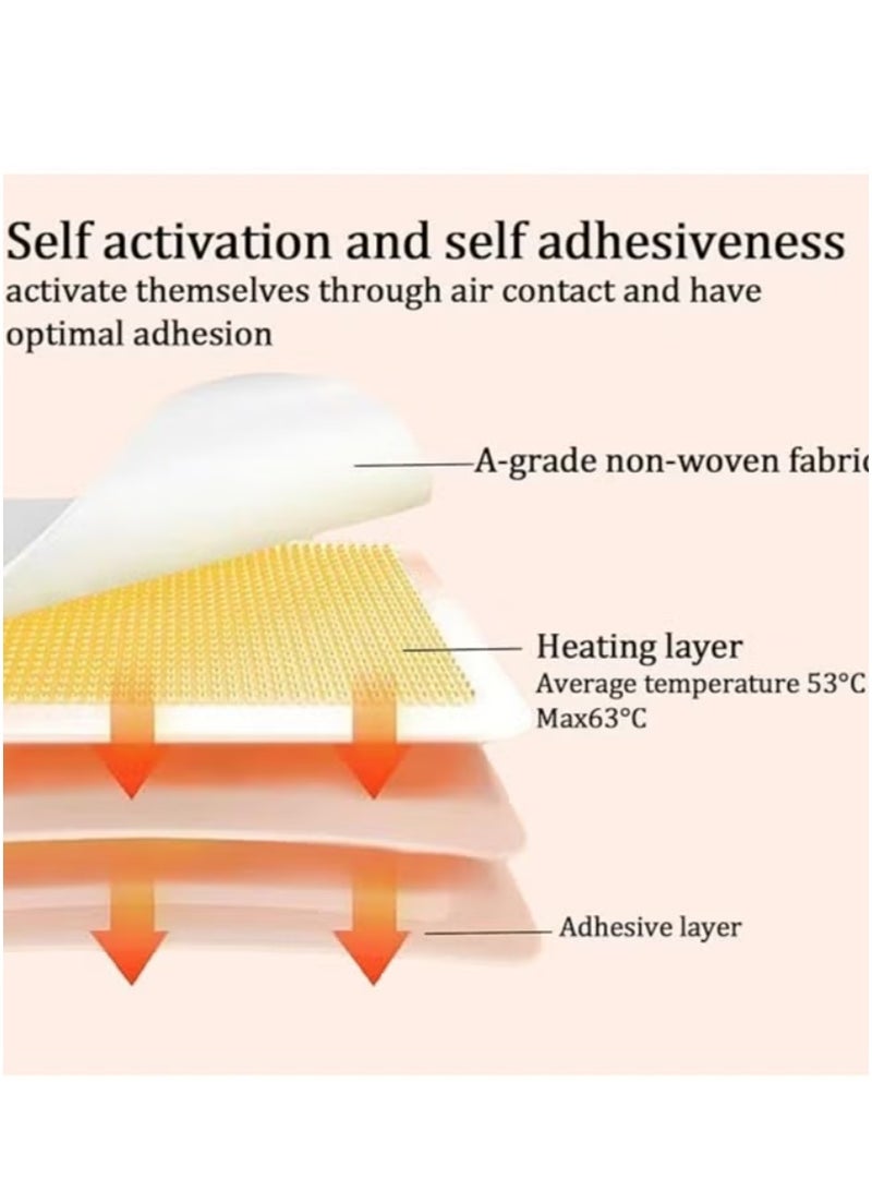 عبوة من 10 قطع من وسادات تدفئة الجسم للطقس البارد، وسادات تدفئة لاصقة، تدفئة إضافية للجسم لمدة 10 ساعات، وسادات تدفئة جاهزة للاستخدام، مناسبة لتدفئة الرقبة والكتفين والكلى والظهر - Image 4