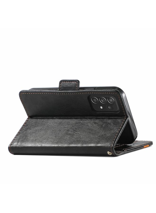 S-TOP Case For Samsung Galaxy A52 5G CaseNeo Business Splicing Dual Magnetic Buckle Horizontal Flip PU Leather Case with Holder & Card Slots & Wallet - Image 5