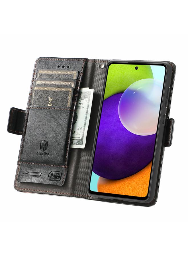 S-TOP Case For Samsung Galaxy A52 5G CaseNeo Business Splicing Dual Magnetic Buckle Horizontal Flip PU Leather Case with Holder & Card Slots & Wallet - Image 4