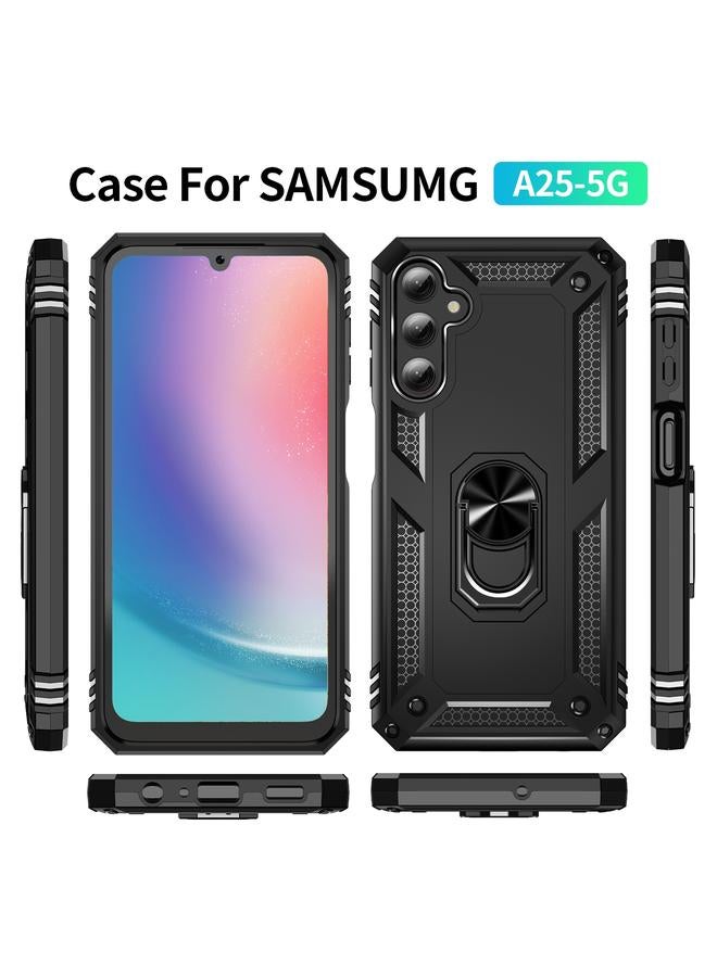 S-TOP Case For Samsung Galaxy A25 5G Shockproof TPU + PC Phone Case with Holder - Image 2
