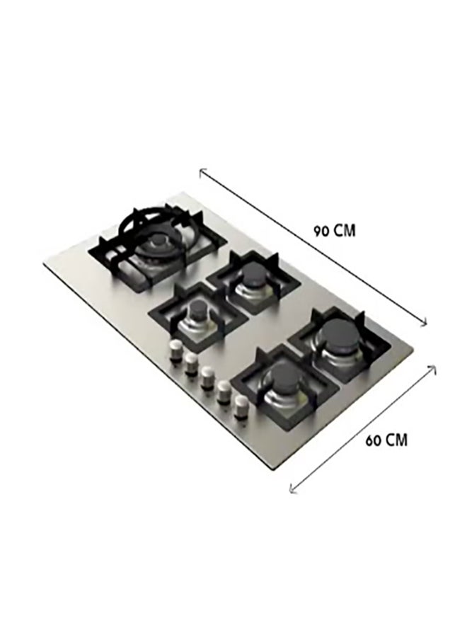 kitchen Line Built-in Stove 5 Gas Burners Heavy 90 cm Italian Steel | JW5020  - Image 2