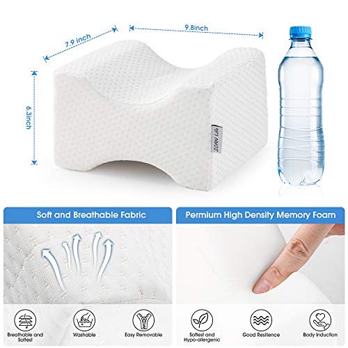 ZOAN Knee Pillow for Side Sleepers, Memory Foam Knee Pillow, Leg Pillows for Side Sleeping for Hip, Back and Sciatica Pain Relief - Image 2