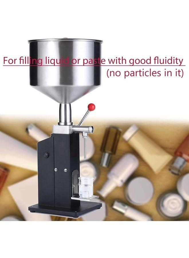 L&E Manual Paste Liquid Filling Machine, 5-50ml Adjustable Bottle Filling Machine, Stainless Steel Liquid Filler with Hopper for Milk Water Juice Essential Oil Shampoo Cosmetic Honey - Image 5