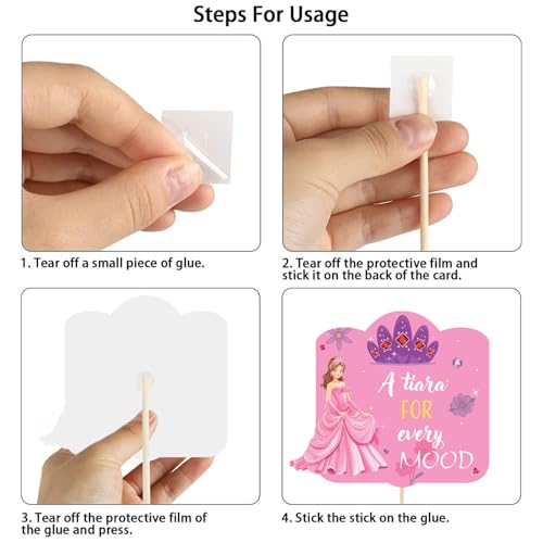 Party Propz Princess Theme Birthday Decoration Items – 59 Pcs | Happy Birthday Banner, Princess Photo Props, 40 Pcs Balloons for Decoration, Pink Birthday Decoration Kit for Girls (Cardstock, Latex) - Image 4