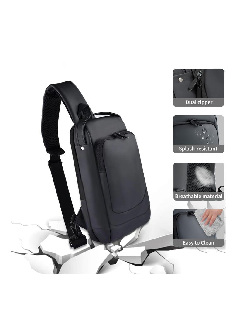Anmi Carrying Case for PS5 Portal Travel Bag Crossbody Bag for Steam Deck Nintendo Switch ,Waterproof and Shockproof for Protector Travel Case for Playstation Portal (BLACK)  - Image 4