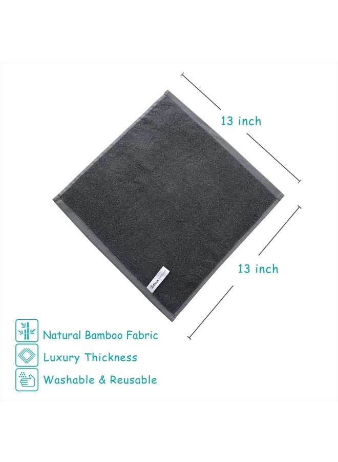 JEFFSUN Natural Bamboo Wash Cloths for Washing Face and Body, Silky Soft Bath Washcloths, Super Gentle & Skin Friendly Face Towels for Sensitive Skin, Baby Skin (13 X 13 inch - Pack of 6, Grey) - Image 4