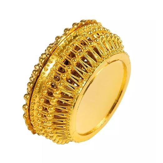 Awadh 1 PCS Acrylic Golden Decorative Box for Mini Storage For gift Mini Storage Diwali Gift box Deepawali Ring Jewellery Dry Fruits Container Case DIY Round Shape Pack Of 1 - Image 3