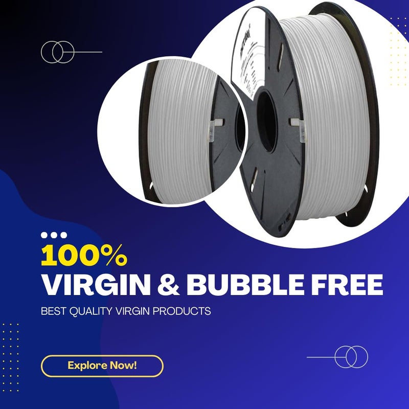 Scribbl3d Premium TPU 1.75mm 3D Printing Filament Dimensional Accuracy +- 0.02mm (Arctic White) - Image 3