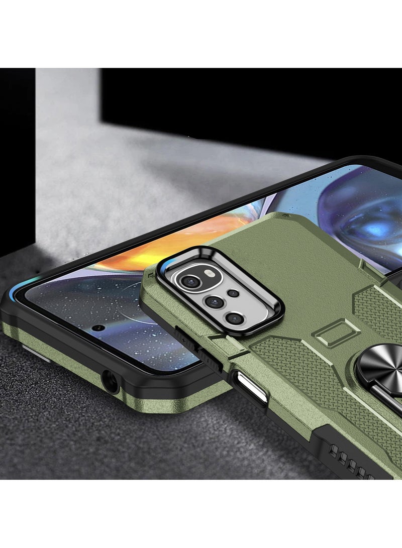 Phone Case for Motorola G22 Case,MOTO G22 Ring Holder Built-in Magnetic Car Mount Shockproof Camera Protective Cases