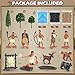wookidel Powhatan Indians Powhatan Native American Figurines Set Figurine Includes Powhatan Indian Figurines Chief Campfire Trees for Kids Historical Education School Project Decoration Birthday Gift - Image 4