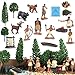 wookidel Powhatan Indians Powhatan Native American Figurines Set Figurine Includes Powhatan Indian Figurines Chief Campfire Trees for Kids Historical Education School Project Decoration Birthday Gift - Image 2