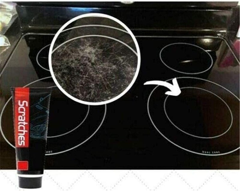 klarako 100ML Cooktop Cleaner Kit,Multipurpose Cooktop Cleaner with Sponge,Glass Ceramic Stove Top Cleaner,Car Paint Scratch Repair for Kitchen Home Tool and Car Maintenance - Image 1