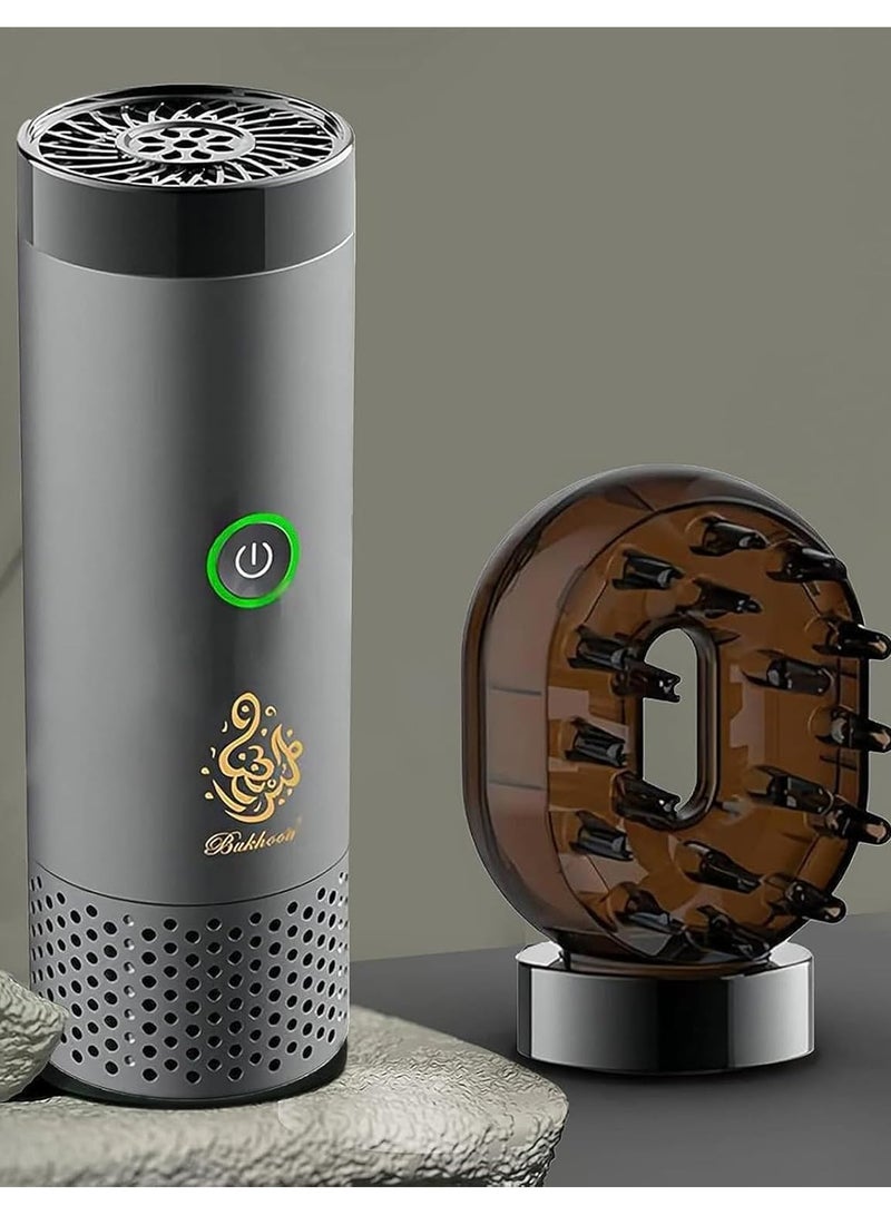Rabos New USB Rechargeable Electric Incense Burner with Comb Design – Portable Bakhoor Evaporator for Fragrance | Wireless Aromatherapy Diffuser for Home, Car & Travel | Safe Smokeless Burning | Stylish & Compact Rechargeable Oud Burner - Image 1