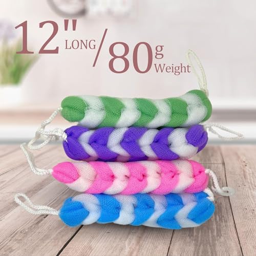 INSIME Body back scrubber for bathing for men & women | Long stretch Loofah back scrubbing body scrubber for bathing | Soft Exfoliating sponge body wash scrubber | Shower Scrub bath accessories for women & men (Pack of 1) - Image 5