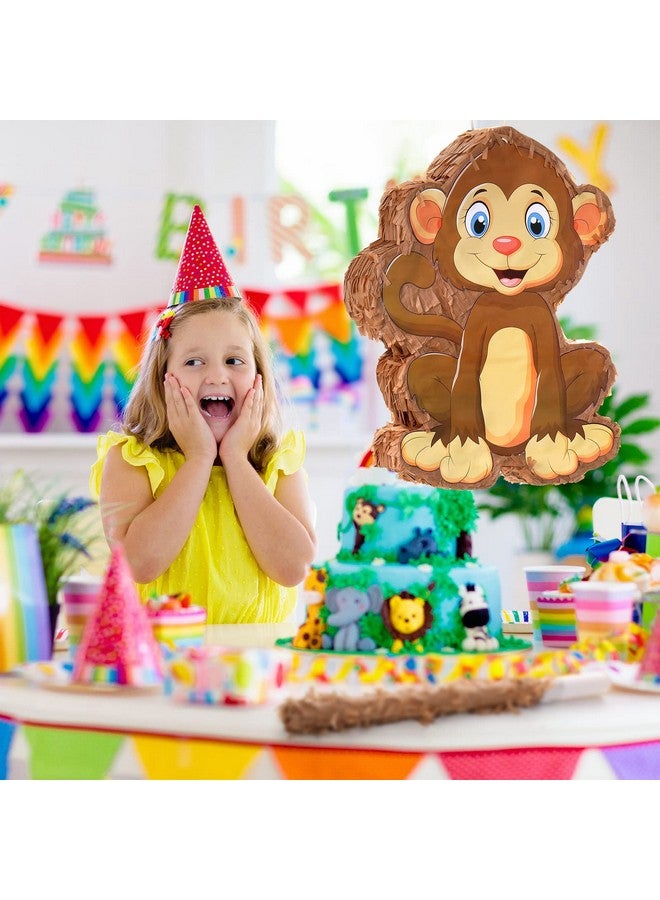 Sratte Monkey Pinata Bundle With Blindfold And Bat 16 X 12 X 3 Inch Cute Monkey Pinata For Girls Boys Animal Pinata Kids Birthday Party Decor For Animal Theme Birthday Party Game Supplies Photo Prop - Image 5