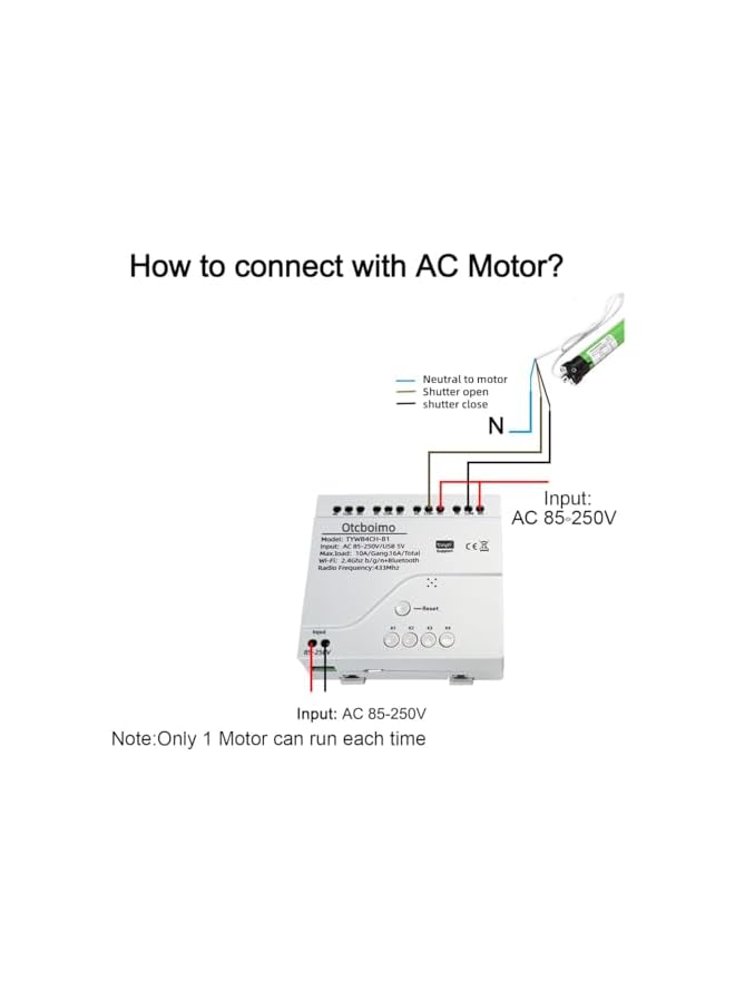 PROMASS Smart WiFi Wireless Relay Switch Module, Smart WiFi Wireless Light Switch, Tuya 4CH AC 85-250V/ USB 5V Smart Life Remote Control Dry Contact Momentry Switch Compatible with Alexa and Google Home - Image 5