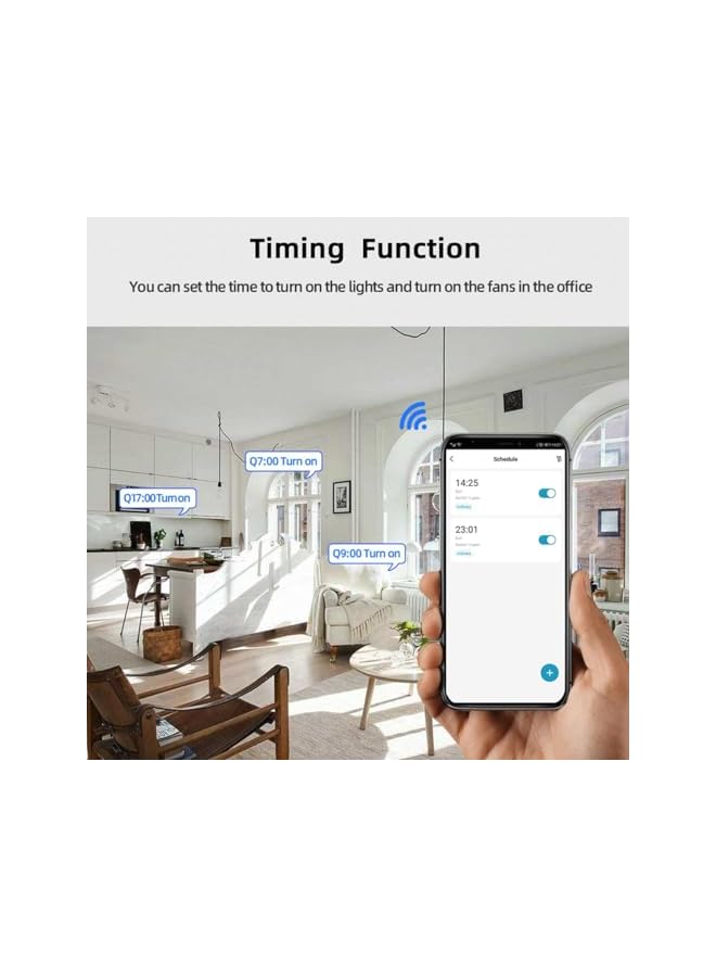 PROMASS Smart WiFi Wireless Relay Switch Module, Smart WiFi Wireless Light Switch, Tuya 4CH AC 85-250V/ USB 5V Smart Life Remote Control Dry Contact Momentry Switch Compatible with Alexa and Google Home - Image 3