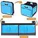 Homeve Car Trunk Organizer for SUV 185Gal Large Capacity NoSag Heavy Duty Foldable Waterproof AntiSlip Storage with 12 Pockets Fit Sedan Truck Universal Car Accessories Blue 2 CompartLarge - Image 5
