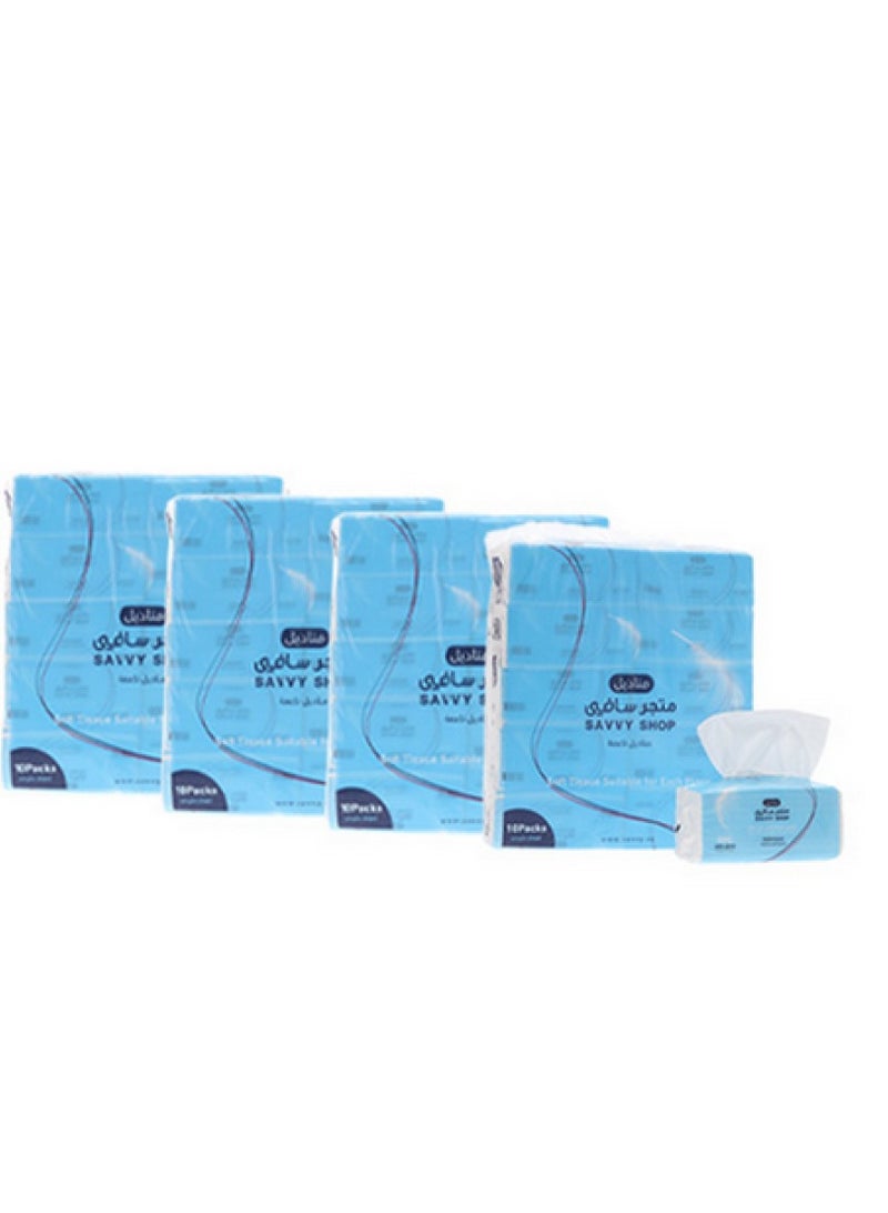 SAVVY Facial tissues in a plastic box, 500 single tissues (40 packs)  - Image 1