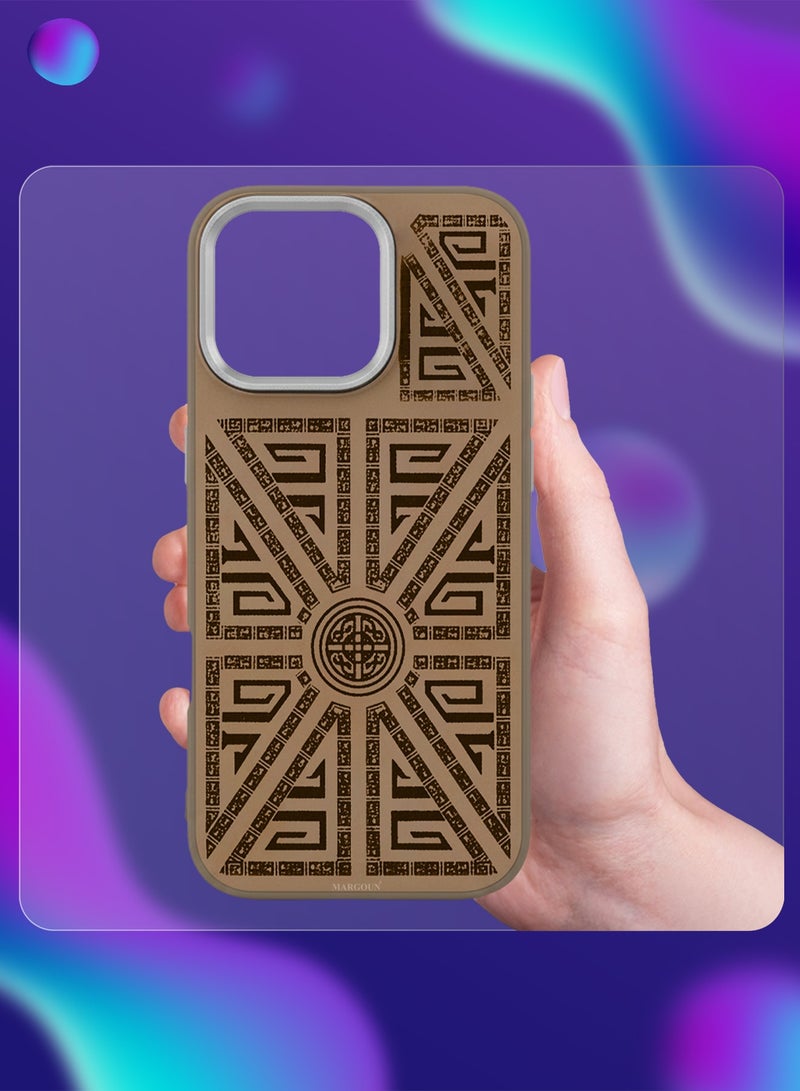 CATANES Hard Silicone Protective Case Cover for iPhone 16 Pro - Geometric Crest - Image 4