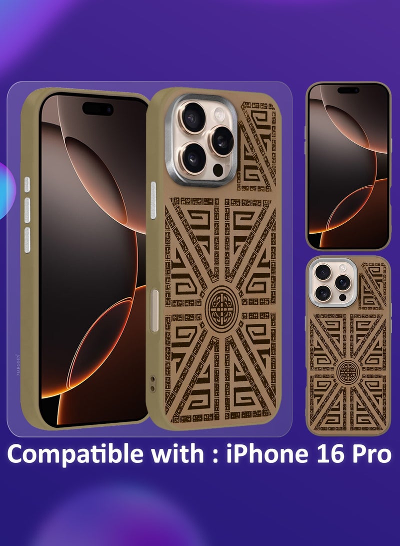 CATANES Hard Silicone Protective Case Cover for iPhone 16 Pro - Geometric Crest - Image 5