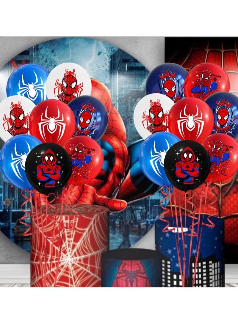 رات سو 12 قطعة من بالونات اللاتكس بتصميم سبايدر مان لحفلات أعياد ميلاد الأطفال وديكورات حفلات الأصدقاء - Image 2