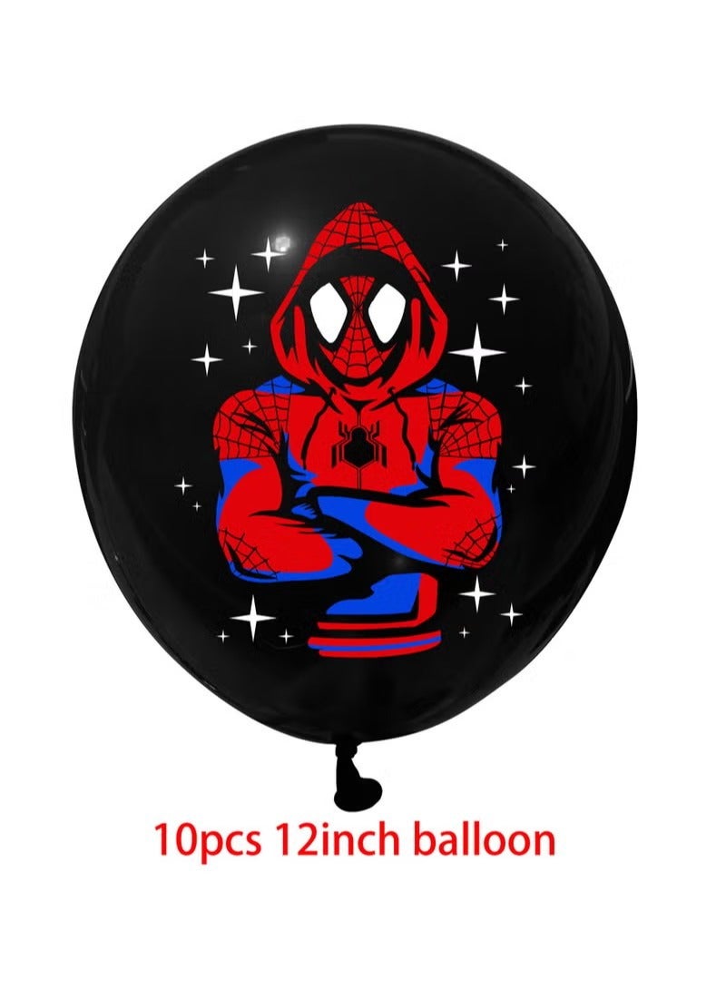 رات سو 12 قطعة من بالونات اللاتكس بتصميم سبايدر مان لحفلات أعياد ميلاد الأطفال وديكورات حفلات الأصدقاء - Image 5