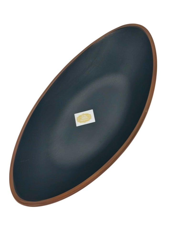 Harmony HARMONY Melamine Oval Dish 22cm*11cm*2cm, Brown/Black  - Image 2