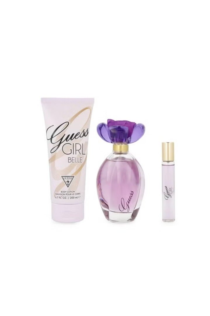 Guess Girl Belle Gift Set (Body Lotion 200ml, EDT Spray 100ml, Travel Spray 15ml)‏ - Image 1