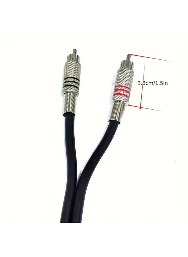 6mm Dual RCA to Dual XLR Cable Black 78 74 Inch with Red Blue Ring Identification - Image 2