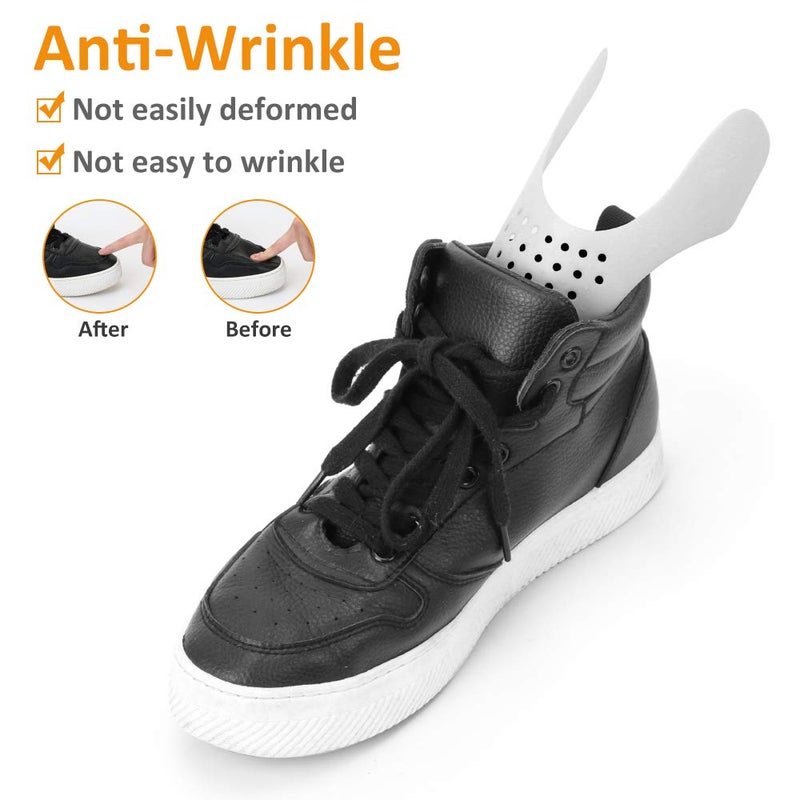 Vsonker Shoes Protectors for Air Force Shoes, Anti-Wrinkle Shoes Guards for all Shoes, for Men's 7-12/ Women's 5-8, Black+white, (Pack of 1) - Image 3