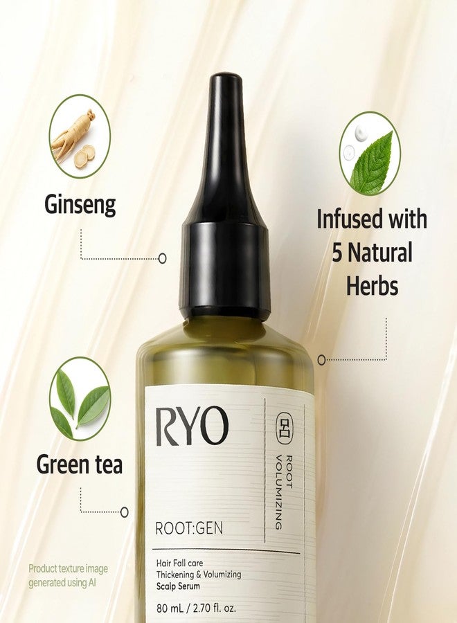 ريو سيروم فروة الرأس RYO ROOT:GEN للشعر الخفيف | تكثيف الشعر وزيادة حجمه | لعلاج تساقط الشعر الناتج عن التقصف | مع الجينسنغ | عناية منعشة لفروة الرأس لشعر أكثر كثافة (2.7 أونصة سائلة) - Image 5