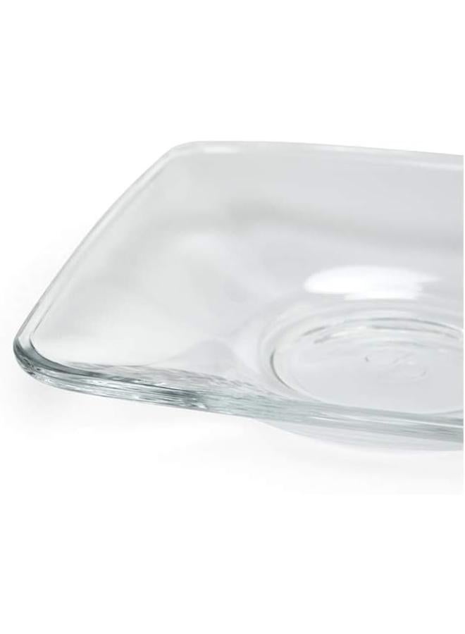 باساباتشي مجموعة من 6 أطباق شاي كاري clear 10.2سم - Image 2
