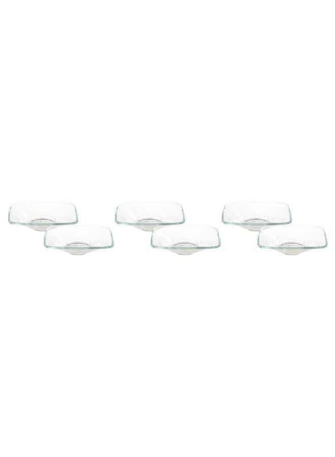 باساباتشي مجموعة من 6 أطباق شاي كاري clear 10.2سم - Image 1