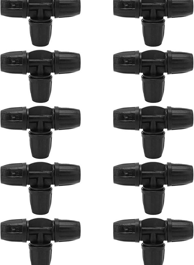 موصل أنبوب قفل تي الشائك 8 مم 11 مم 10 قطع ملحقات خرطوم الري بالتنقيط للحديقة - Image 1