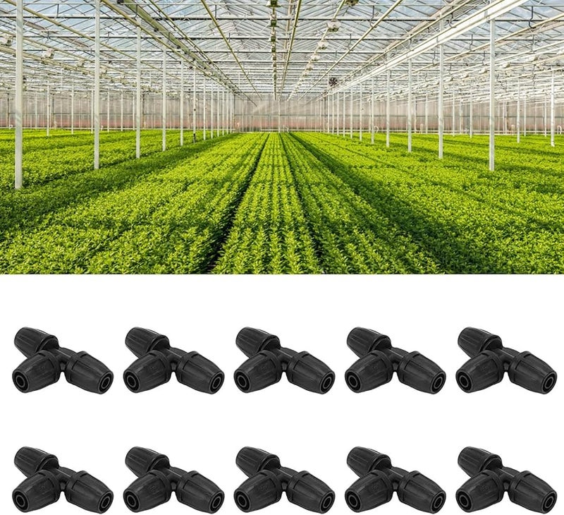 موصل أنبوب قفل تي الشائك 8 مم 11 مم 10 قطع ملحقات خرطوم الري بالتنقيط للحديقة - Image 4