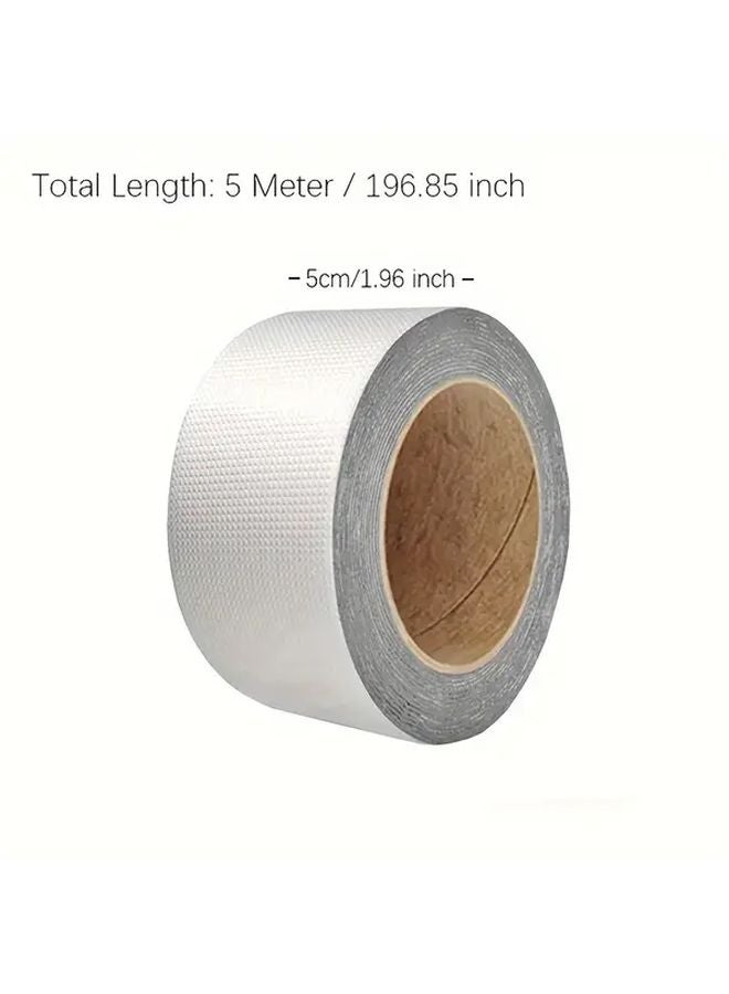 500cm x 5cm Heavy Duty Butyl Rubber Waterproof Tape Strong Adhesive High Low Temp Resistant Instant Leak Seal for Roof Pipe RV - Image 1