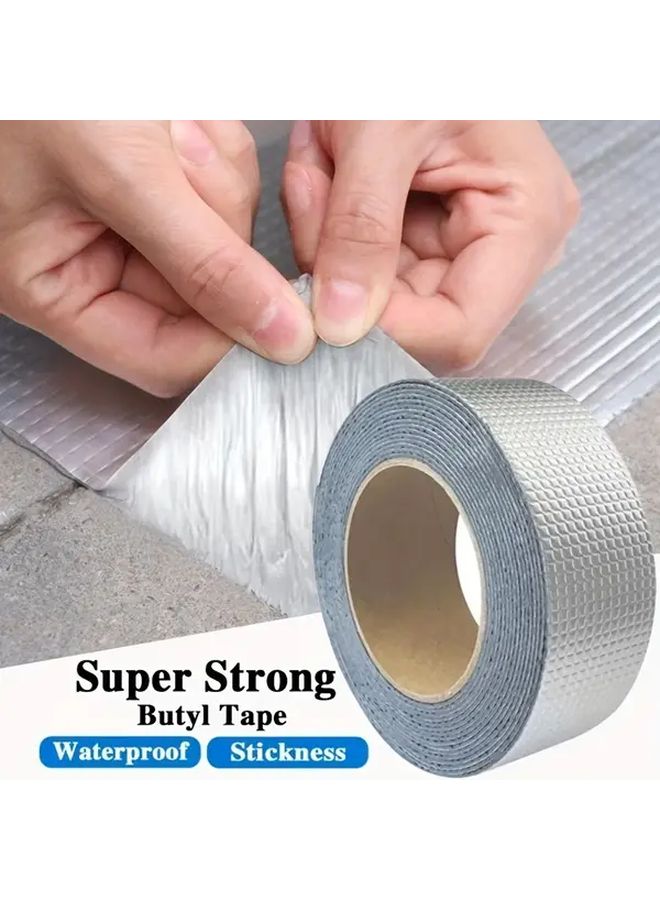 500cm x 5cm Heavy Duty Butyl Rubber Waterproof Tape Strong Adhesive High Low Temp Resistant Instant Leak Seal for Roof Pipe RV - Image 3