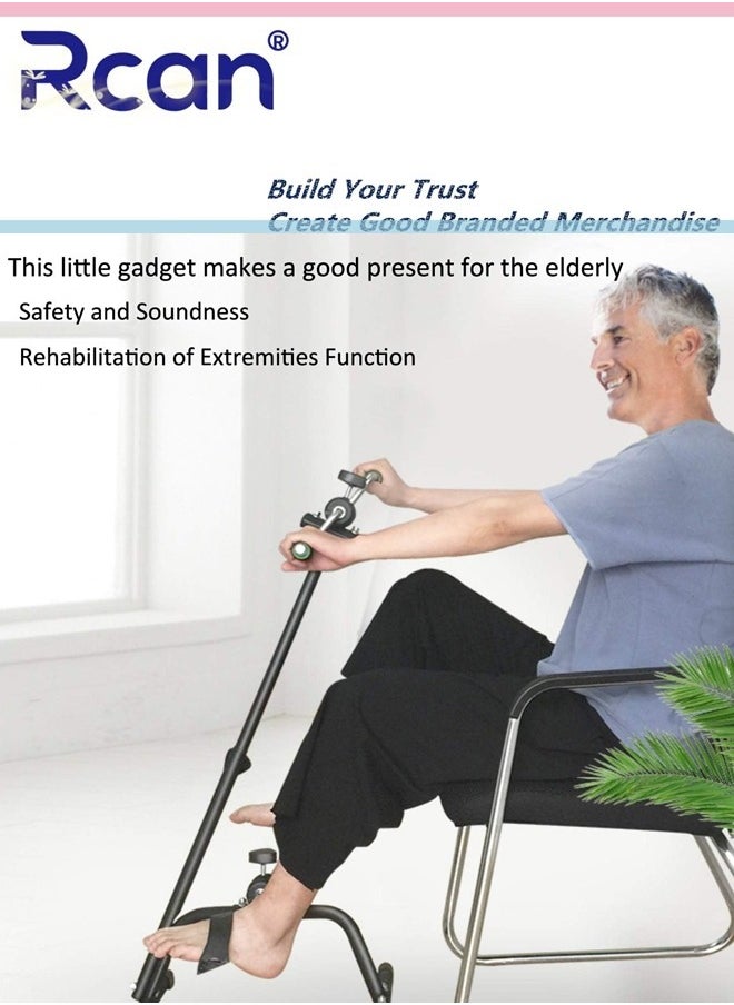 Rcan Pedal Exerciser Bike Hand Arm Leg and Knee Bike Adjustable Fitness Equipment for Seniors Elderly Home Pedal Exercise Bike for Total Body  - Image 2