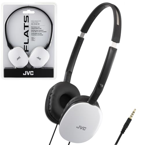 JVC Flats On-Ear Wired Headphones - Flat Foldable Design - 30mm Driver for Powerful Sound - Soft Ear-Pads for Comfort – Steel Headband - Lightweight & Portable - PC/Laptop/Gaming - 3.5mm Slim Plug - Image 1