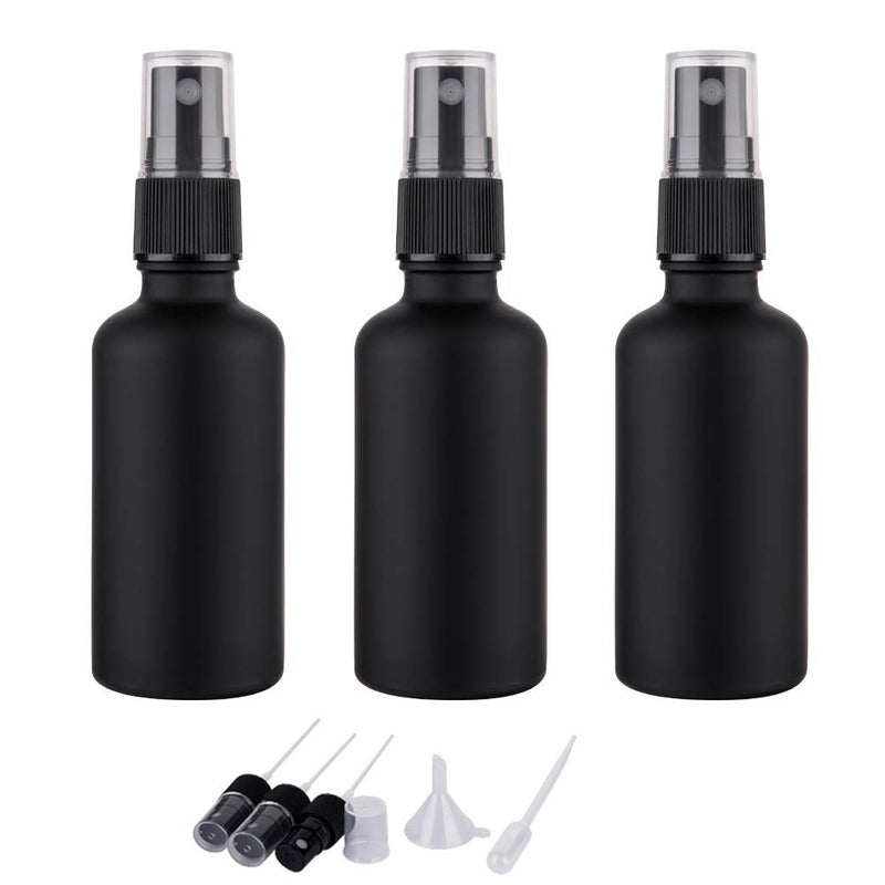 hmaimas 2oz Small Glass Essential Oils Spray Bottles, Fine Mist Frosted Black Spray Bottles (Set Of 3) - Image 1