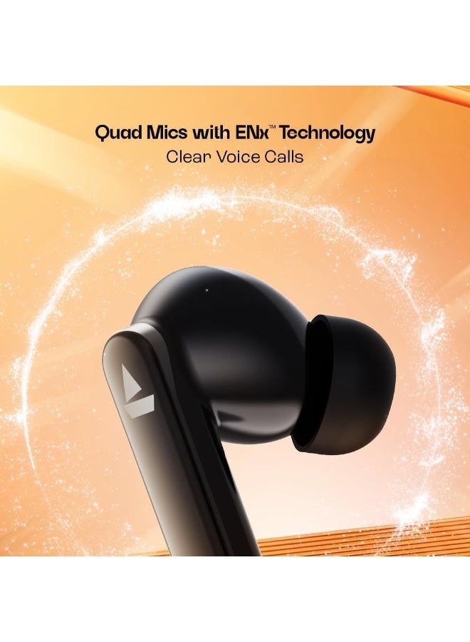 boAt Airdopes 301 TWS In-Ear Earbuds – Up to 75 Hours Playtime, Quad Mics with ENx Technology, ASAP Fast Charge, IWP Technology, Beast Mode with 50ms Low Latency, 10mm Drivers, Bluetooth 5.3 & IPX5 Water Resistance - Image 4