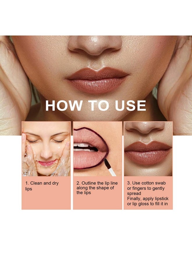YIBABY YIBABY Upgrade 6 Colors Peel Off Lip Liner Set, Peel Off Lip Liner Tattoo, Long Lasting Matte Lip Stain Peel Off, Infused with Hyaluronic Acid & Vitamin E, Lip Makeup Gift for Women  - Image 5