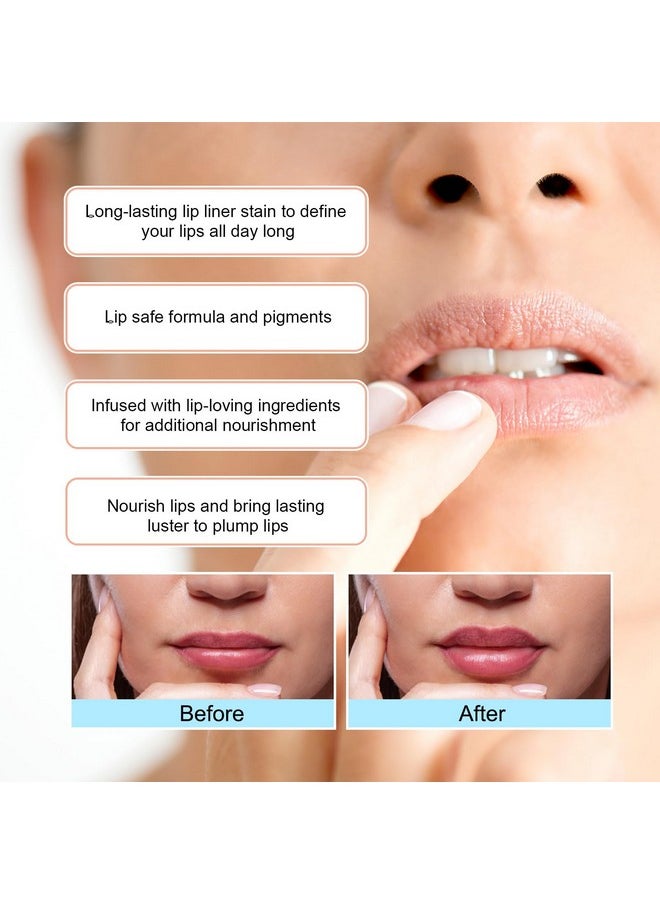 YIBABY YIBABY Upgrade 6 Colors Peel Off Lip Liner Set, Peel Off Lip Liner Tattoo, Long Lasting Matte Lip Stain Peel Off, Infused with Hyaluronic Acid & Vitamin E, Lip Makeup Gift for Women  - Image 3