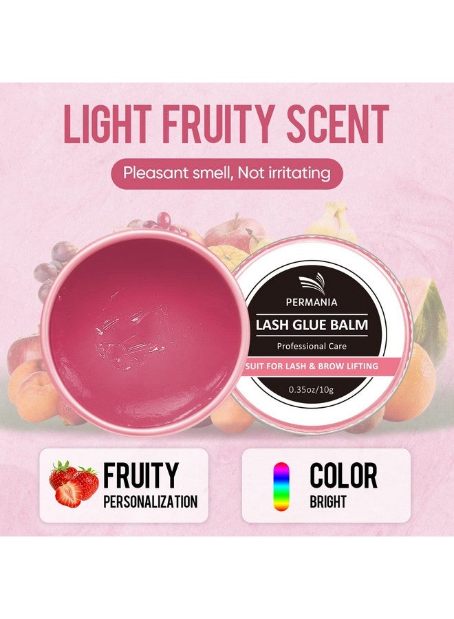 پيرمانيا بلسم رفع الرموش من بيرمانيا، لاصق رفع الرموش الجديد، 0.35 أونصة/10 جرام، غراء رفع الرموش ذو لزوجة قوية وقابلية للذوبان في الماء لمجموعة تمويج الرموش (فراولة) - Image 4