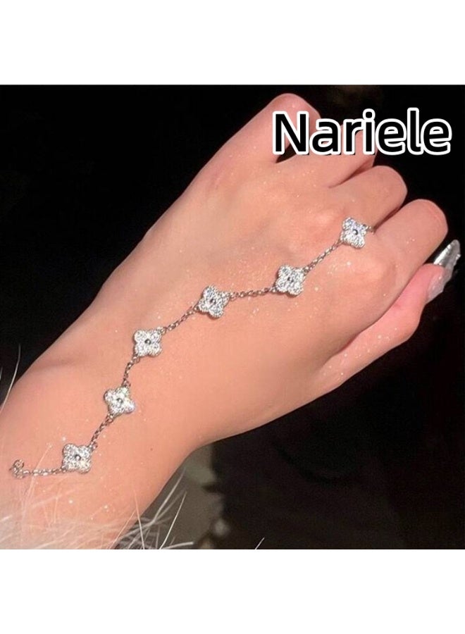 Nariele New Versatile And Minimalist Four Leaf Flower Bracelet - Image 5