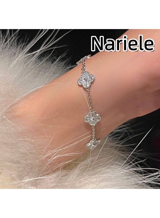 Nariele New Versatile And Minimalist Four Leaf Flower Bracelet - Image 3