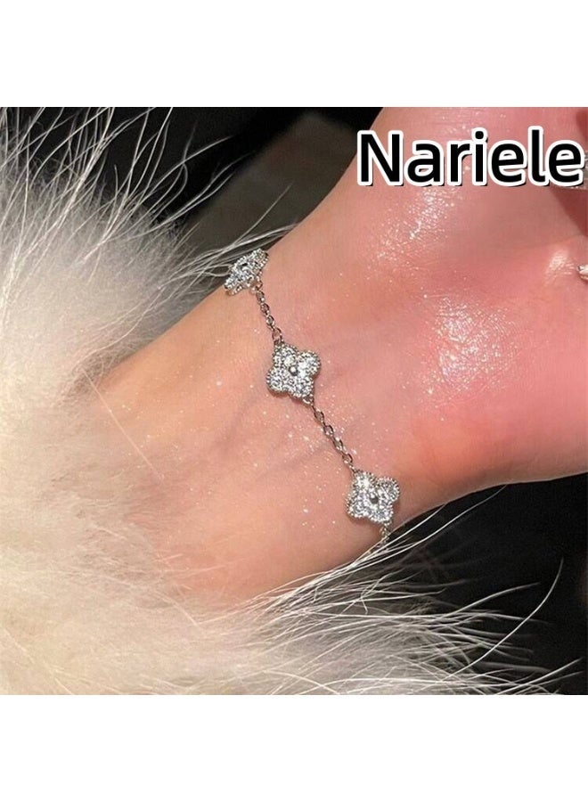 Nariele New Versatile And Minimalist Four Leaf Flower Bracelet - Image 4