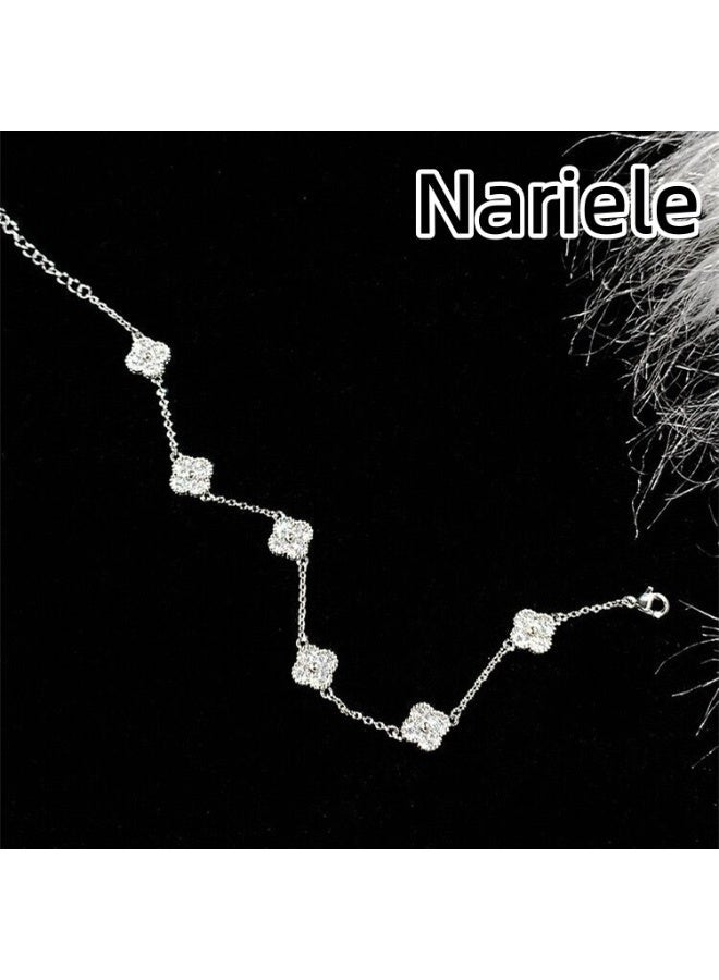 Nariele New Versatile And Minimalist Four Leaf Flower Bracelet - Image 1