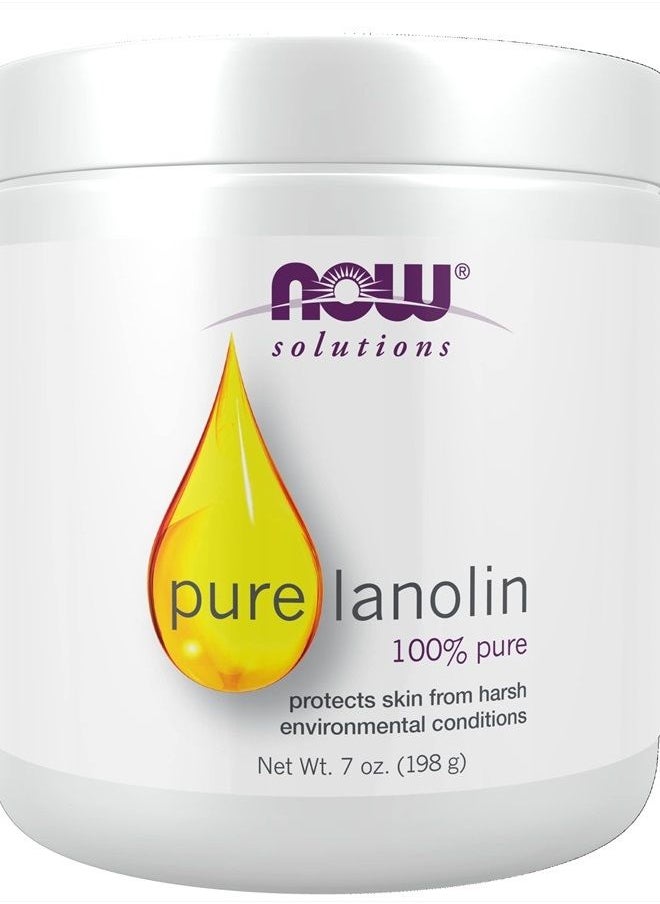 now Solutions, Pure Lanolin, Wind and Harsh Environment Skin Protectant, Thick Jelly, For Rough Dry Skin, 7-Ounce  - Image 1